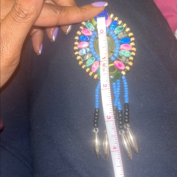 Colorful Beaded Pendant Necklace - Picture 6 of 6